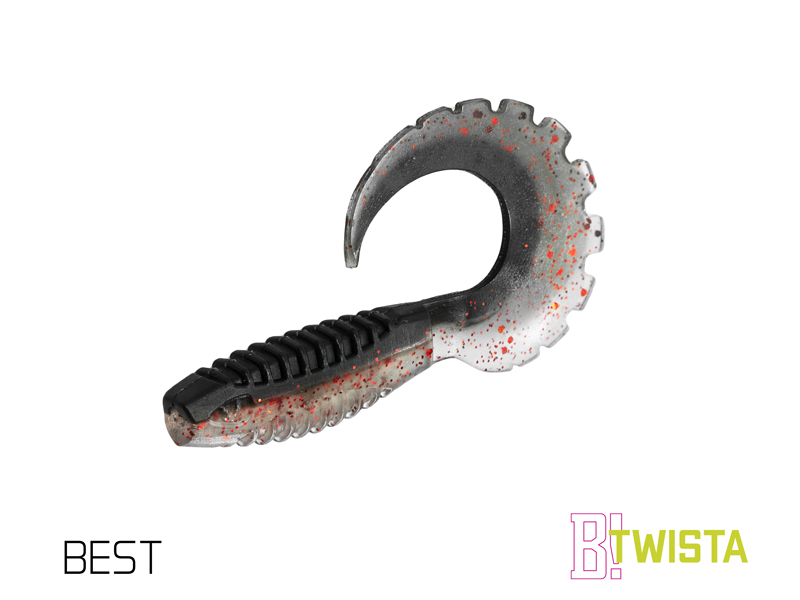 Umělá nástraha Delphin TWISTA UVs / 5ks 8cm/MudGOLD