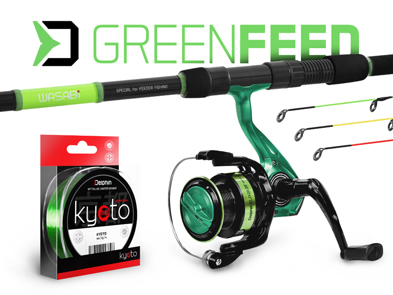 Feederový set Delphin GreenFEED 360cm/100g+3T+0,22mm