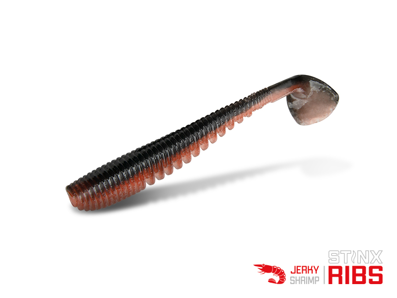 Umělá nástraha Delphin B! StinxRIBS Shrimp / 50ks 5cm / NATUR