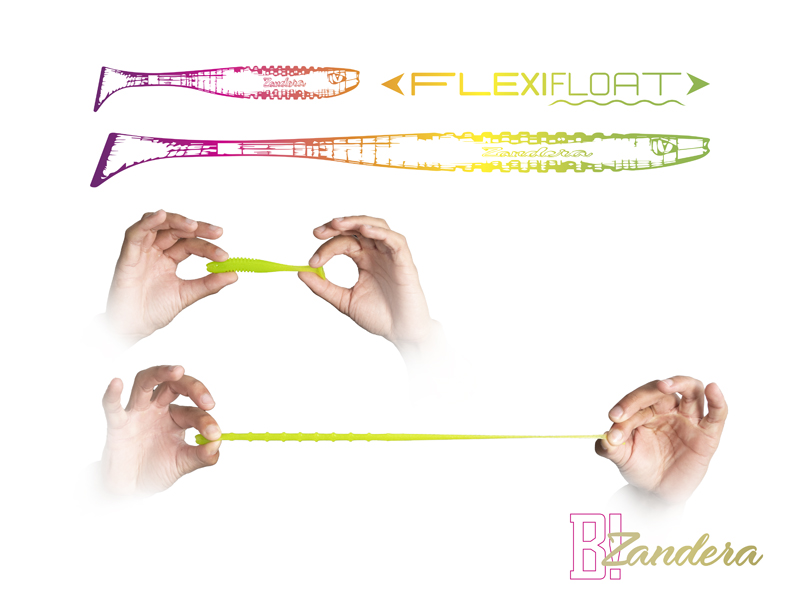 Umělá nástraha Delphin ZANDERA FlexiFLOAT UVs / 5ks 12cm/YELLA