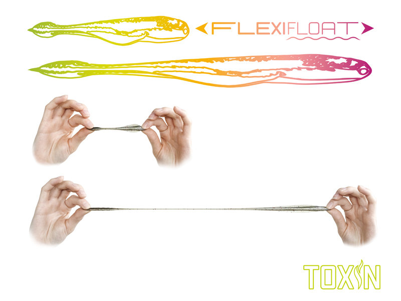 Umělá nástraha Delphin TOXIN UVs / 8ks 8cm / BOOTY
