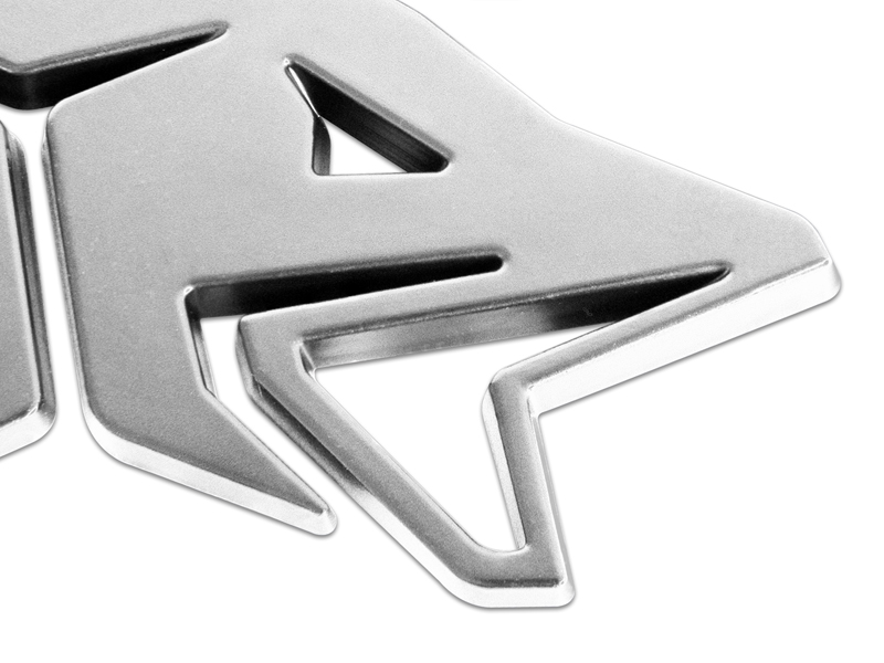 3D nálepka Delphin PIKE chrom