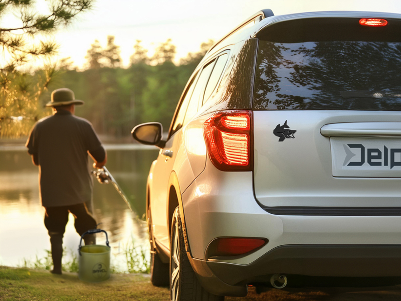 3D nálepka Delphin PIKE černá