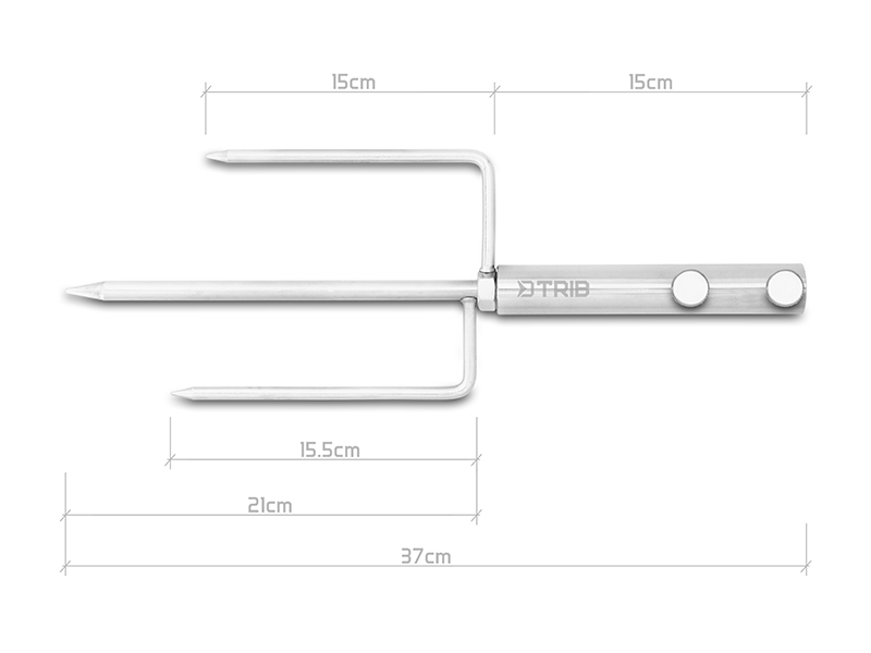 Nerezový zapichovací držák deštníku Delphin TRIB 3x hrot