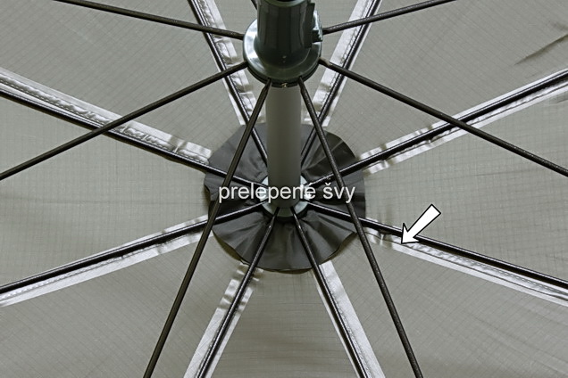 Dáždnik DELPHIN s predlženou bočnicou 250cm/zelená