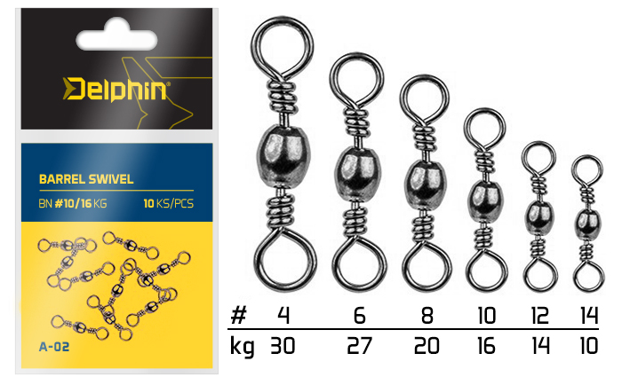 Barrel Swivel A-02/10ks BN/8