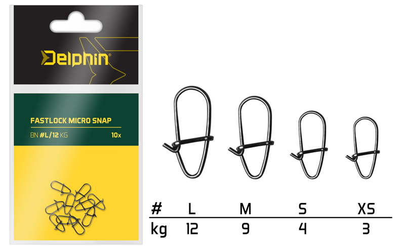Fastlock micro snap /10ks L/12kg