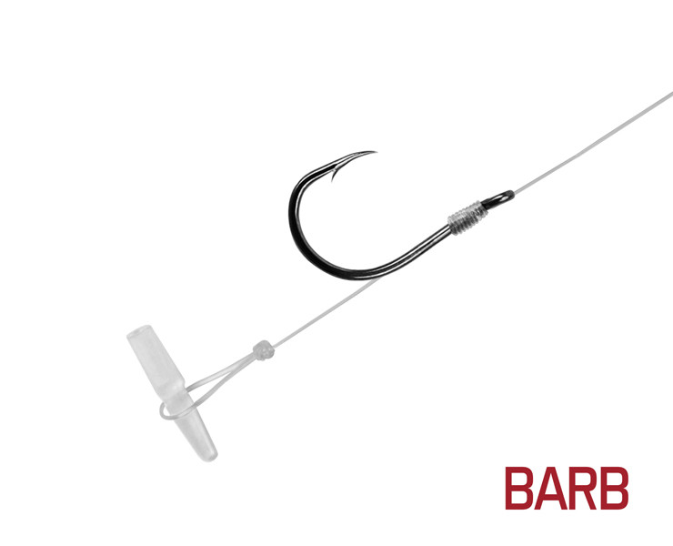 Feederový návazec Delphin FLR Quickstop BARB 6ks 8cm 0,22mm #8