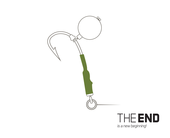 Smršťovací bužírka Delphin THE END 43x3mm 30ks