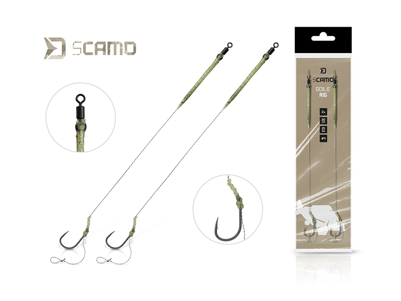 DELPHIN SCAMO BOILIE RIG / 2DB 20CM/25LBS/#8