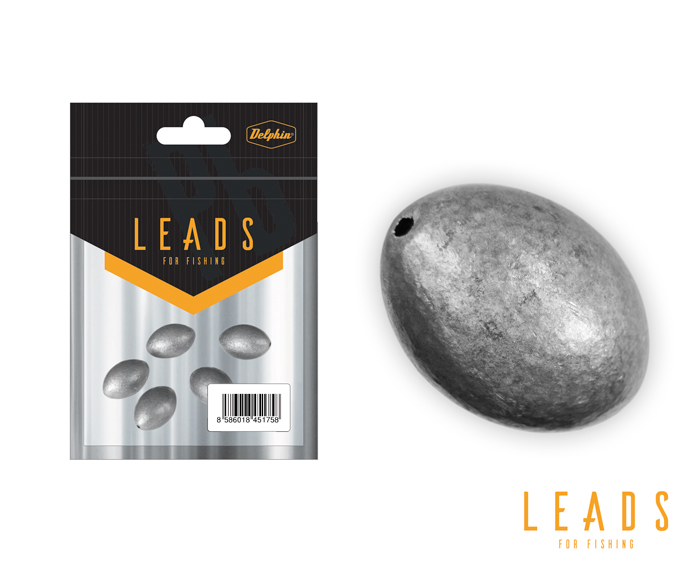 Zátěž Delphin LEADS Oliva 5ks 10g